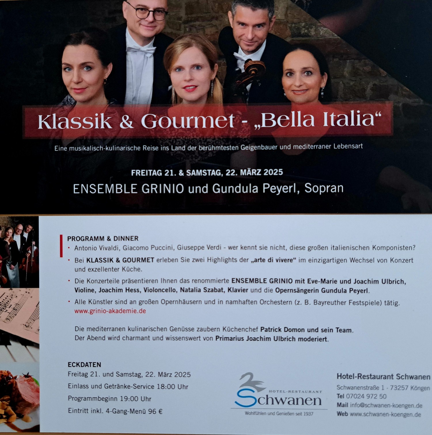 Klassik & Gourmet / 21. & 22.03.2025